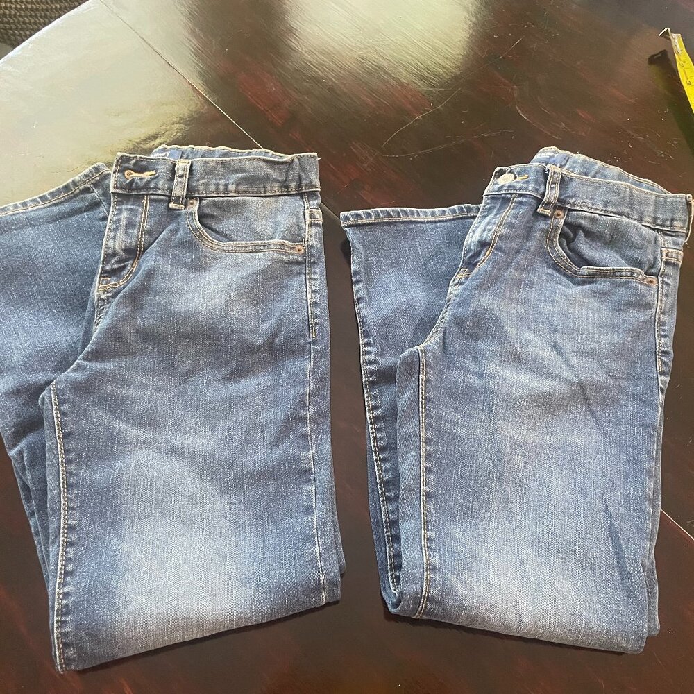 Two Pairs Old Navy Boys' Straight Leg Jeans Size 10 Husky EUC